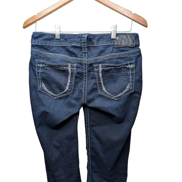 Silver Jeans Co Womens Straight Leg Jeans W29 L32 Blue Denim Western Glove Works - Picture 5 of 9